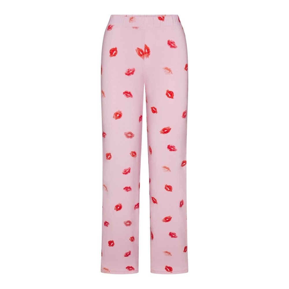 Pink Lip Print Women's Pants